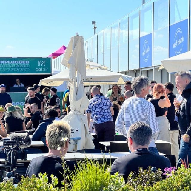 Brighton music conference i360 vw dj booth crowd