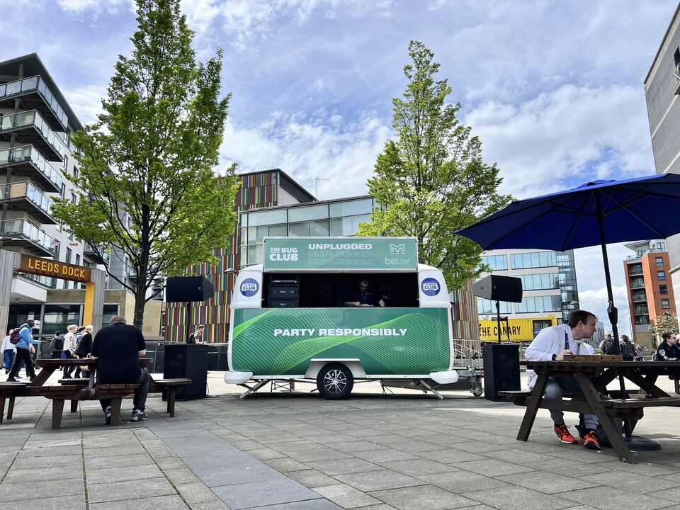 Plasa focus Leeds event dj booth hire sustainable unplugged