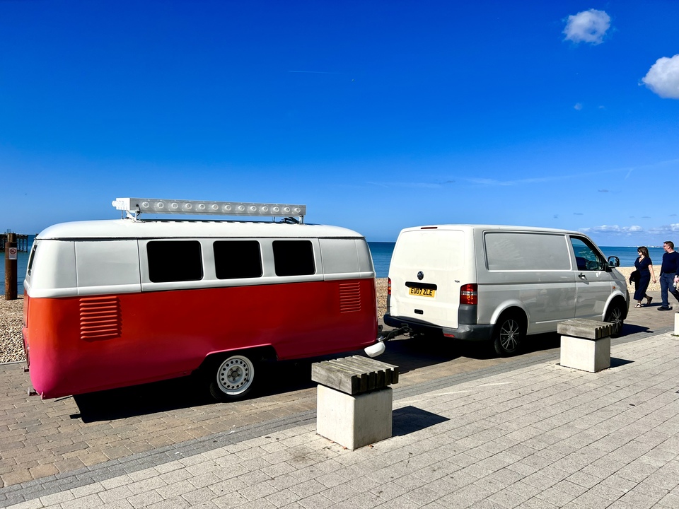 VW Trailer DJ booth towed promotional vehicle