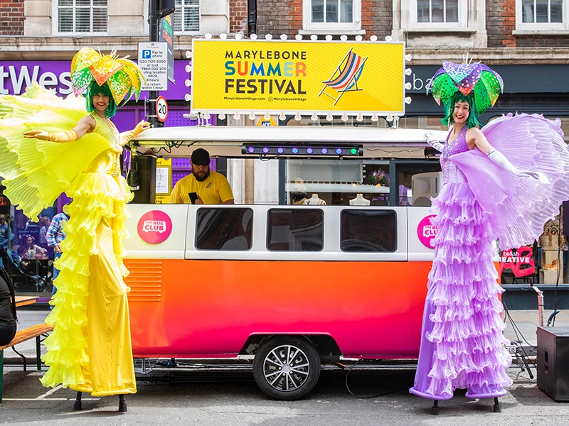 marylebone summer festival street party dj booth hire brand activation