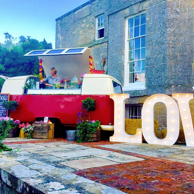vw camper mobile bar hire