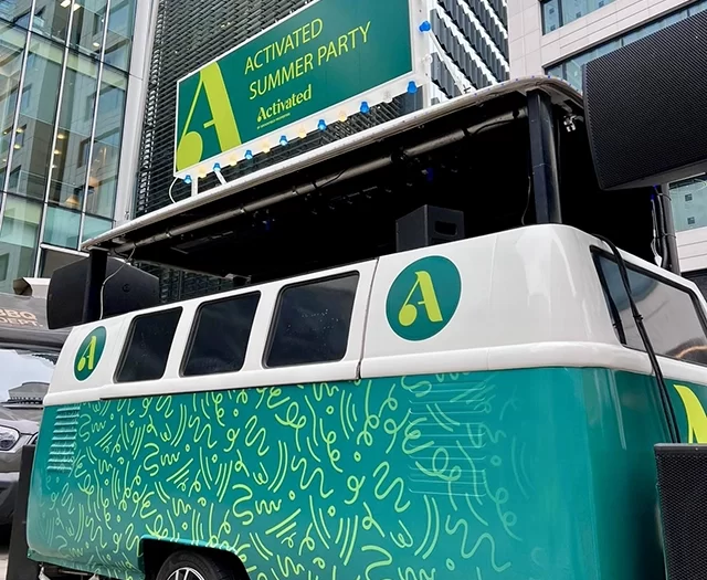 summer party dj van brand activation corporate event